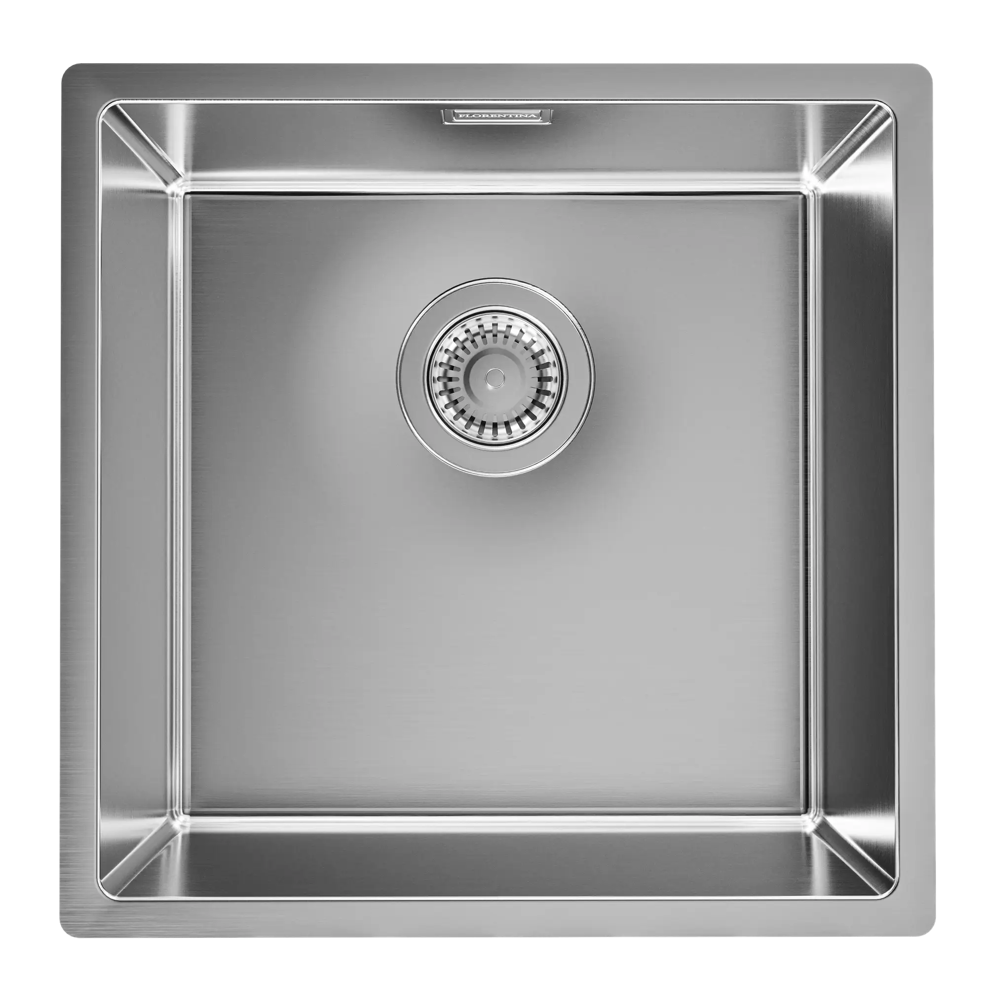 Мойка "Оптима-HM" 400.400.10.10, сатинированная, перелив в чаше