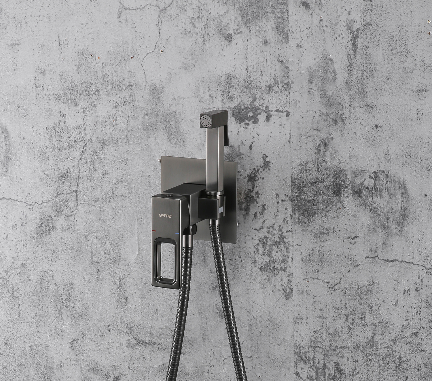 Встраиваемый гигиенический душ оружейная сталь GAPPO G7217-9