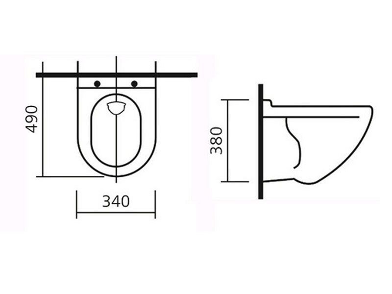 Унитаз подвесной Attica Зеленый S1