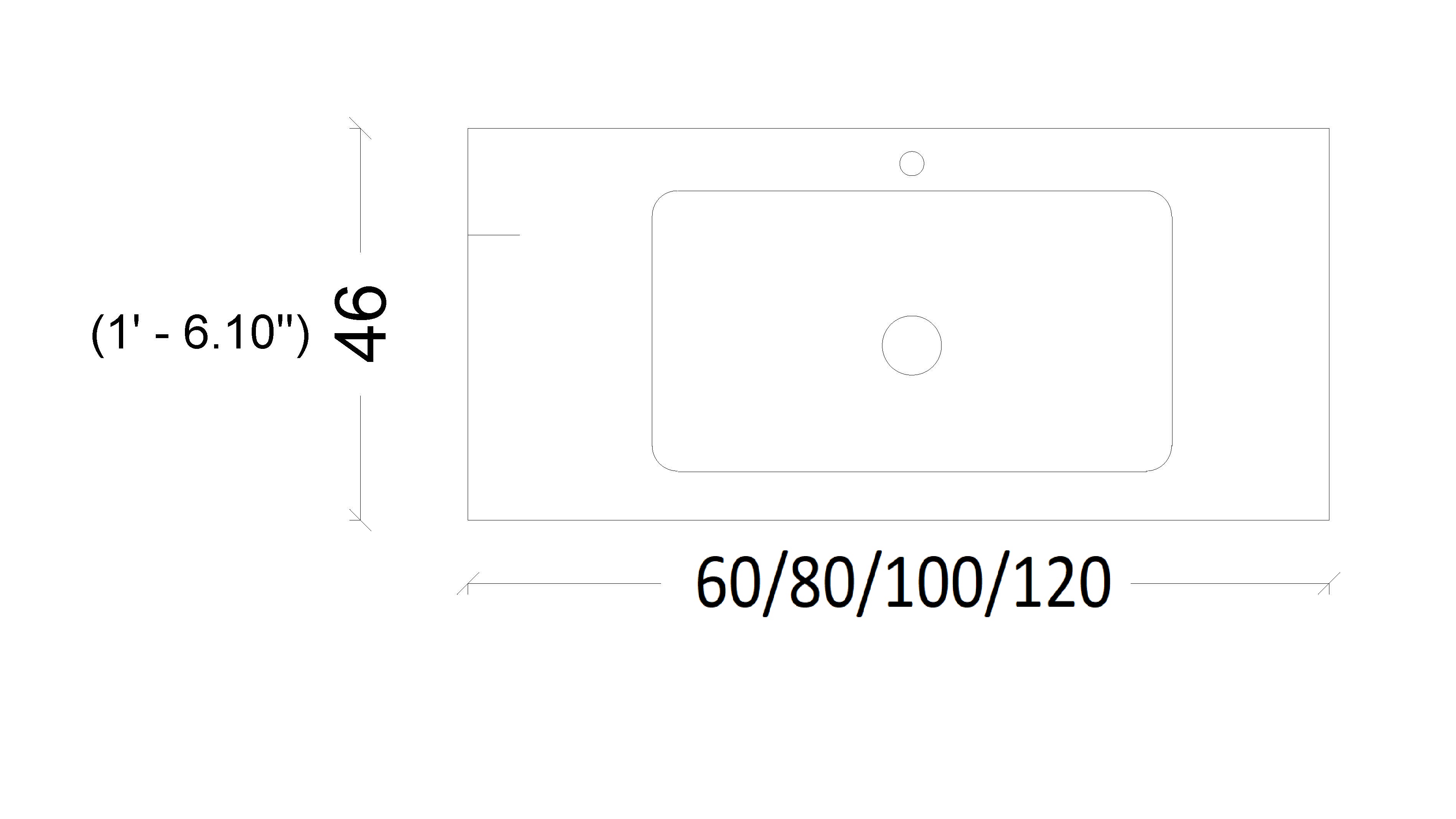 Раковина моноблок Vallessi 120 белая керамика в магазинах СантехГид