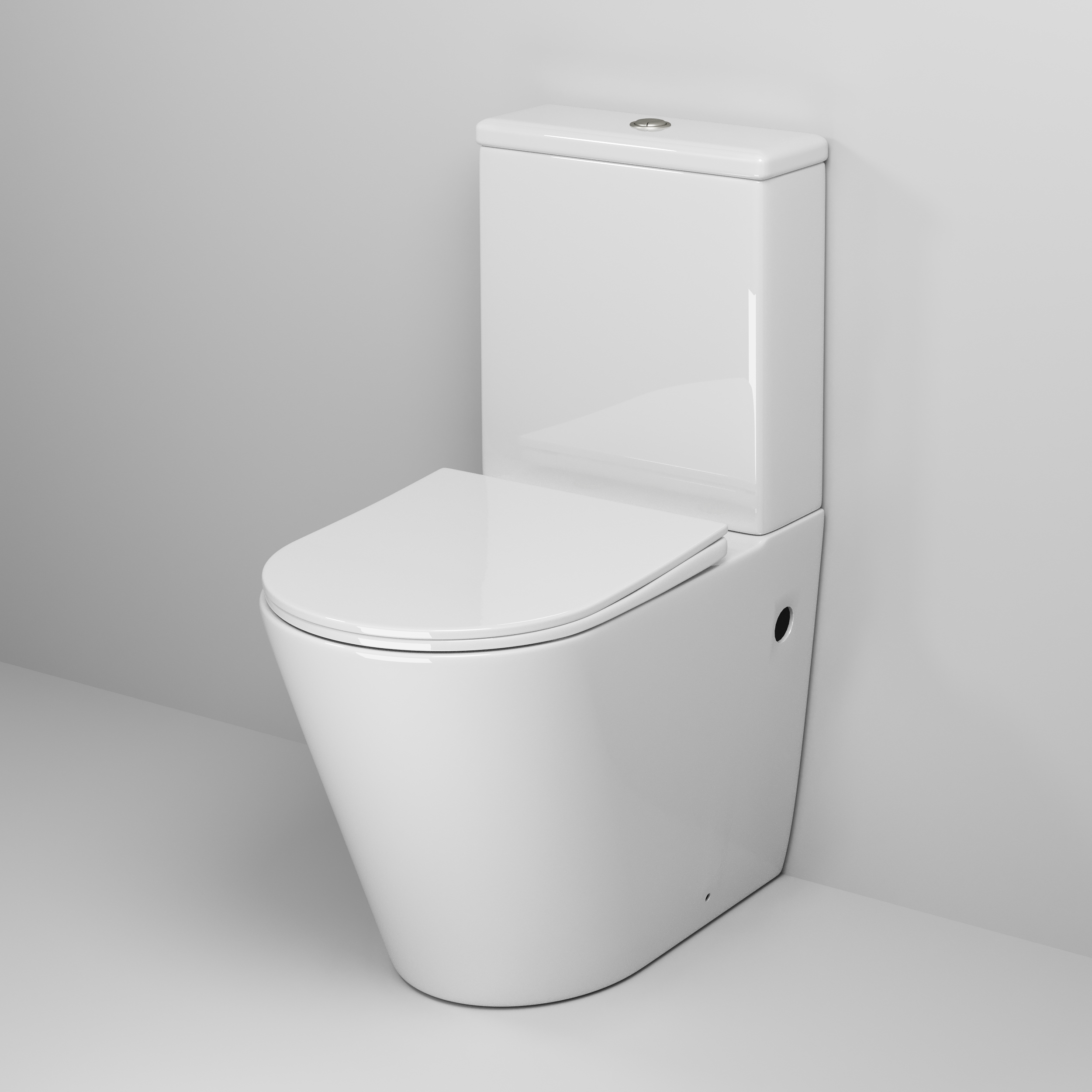 Унитаз напольный Grossman Color (620х365х810) безободковый,белый с тонкой крышкой,микролифт, GR-4480S