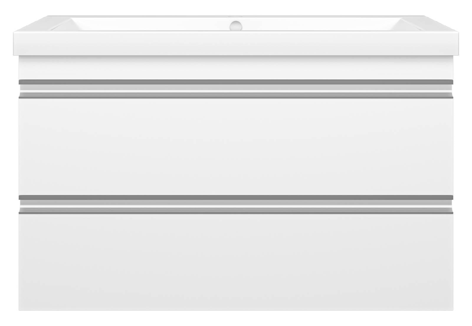 Ингрид - 90 Тумба подвесная с 2 ящ.эмаль + раковина