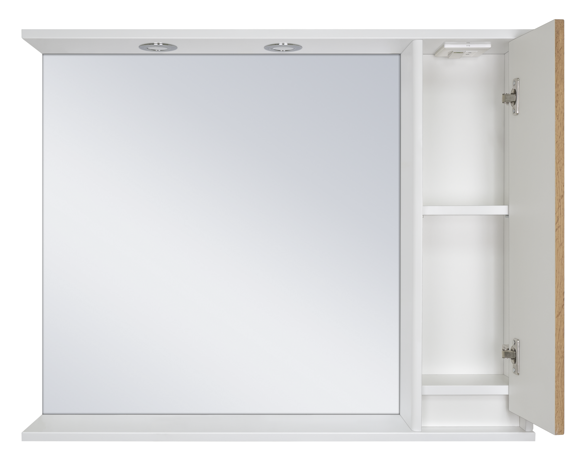 Зеркало-шкаф Адриана - 90 с полочкой правое