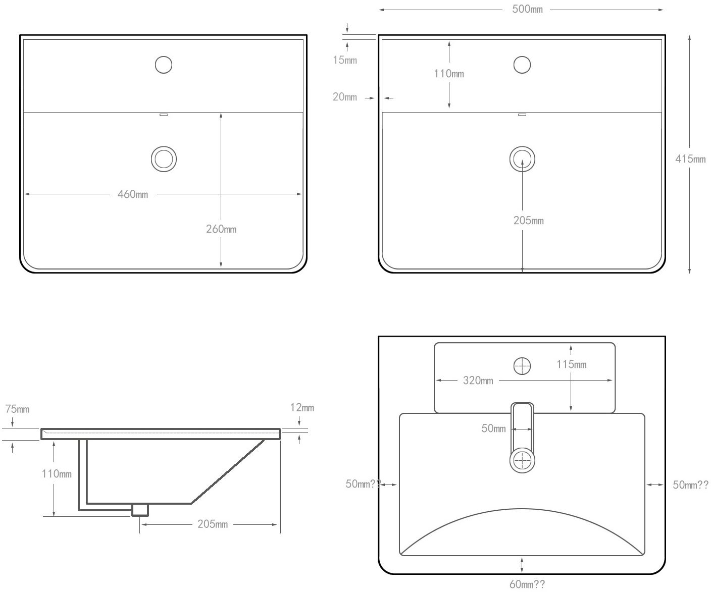Раковина Aquanet Ирис 50 белая в магазинах СантехГид