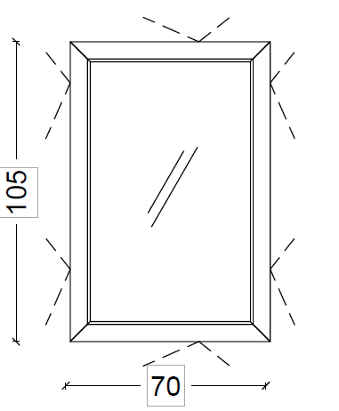 Зеркало Dolce DELMAR 105x70см 