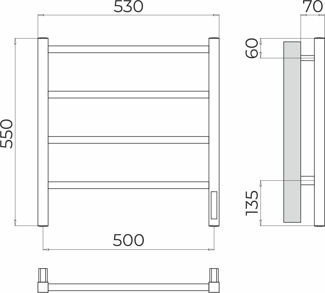 Полотенцесушитель Ватикан П4 500х550