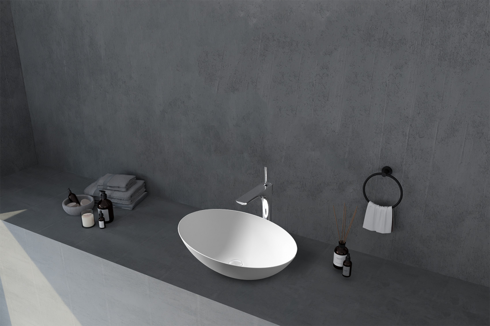 Раковина накладная ABBER Stein AS2609 белая матовая в магазинах СантехГид