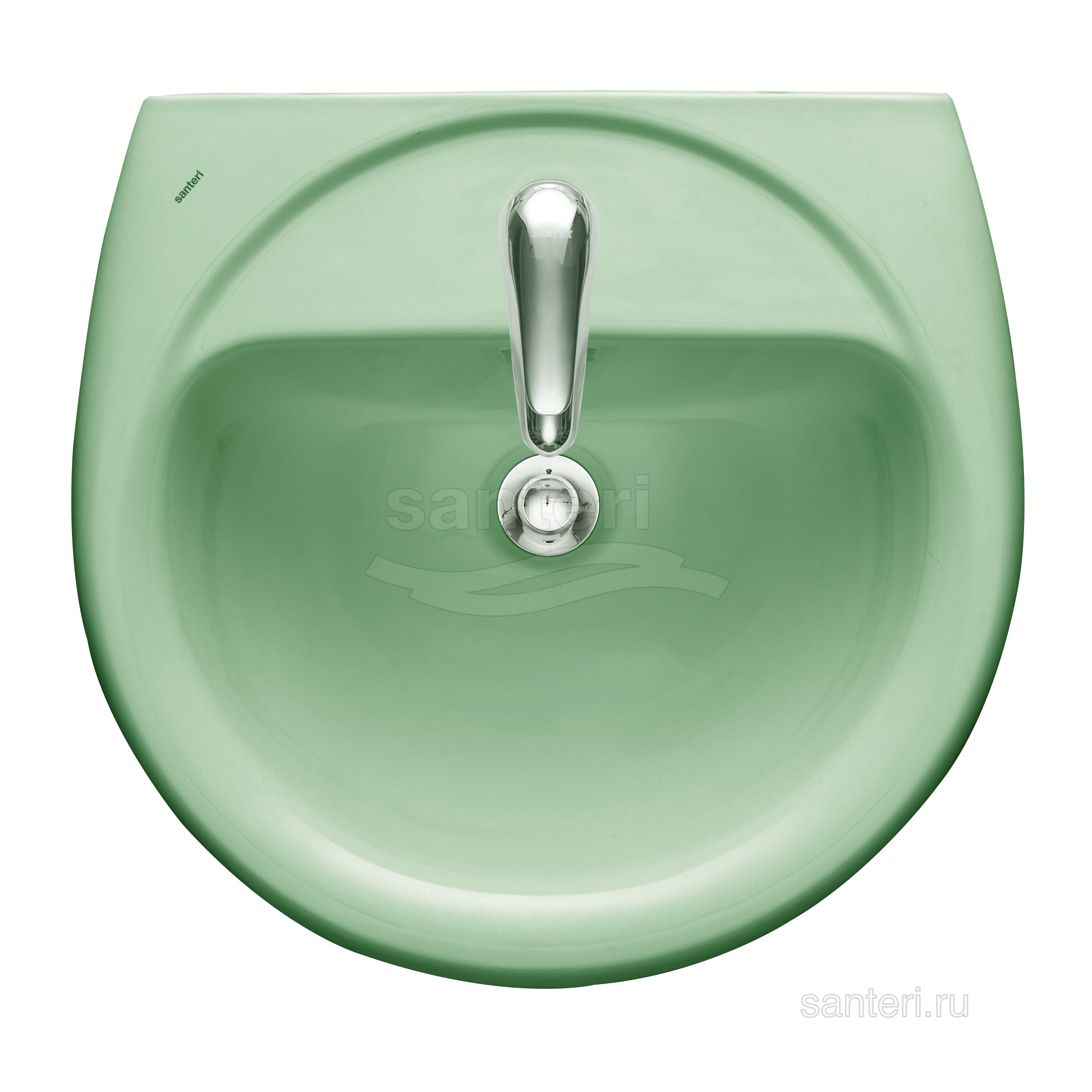 Раковина Santeri Соната с переливом салатовый 131112S0411B0 в магазинах СантехГид