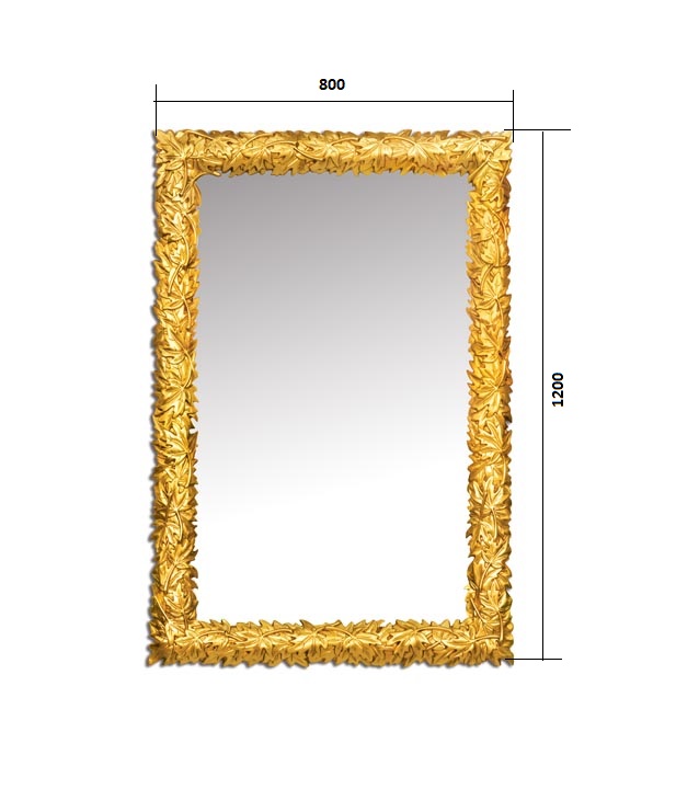 Зеркало NATURA, золото, 80х120 
