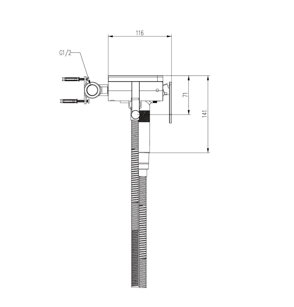 Встраиваемый гигиенический душ хром GAPPO G7295-10