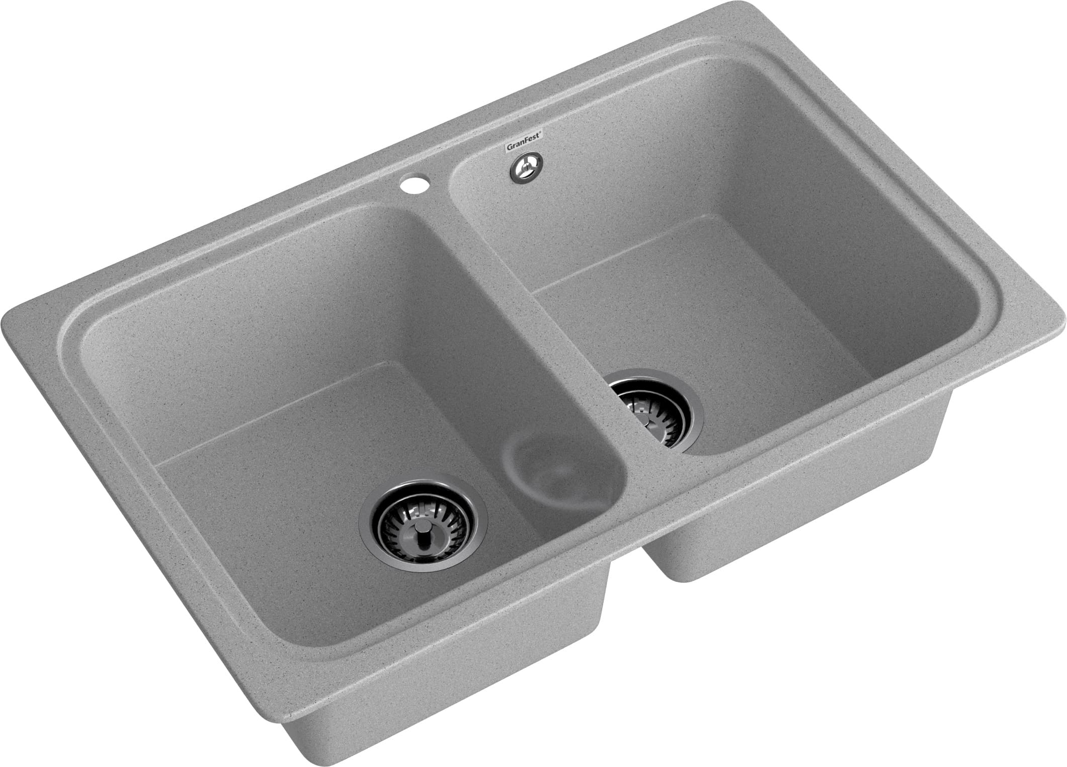 GRANFEST Мойка композит STANDART GF-S--780K  2 чаши 780*510 мм  серый арт.GF-