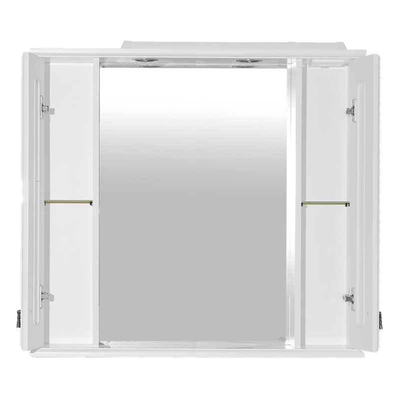 Зеркало Лувр - 85 с 2-мя шкафчиками, белый