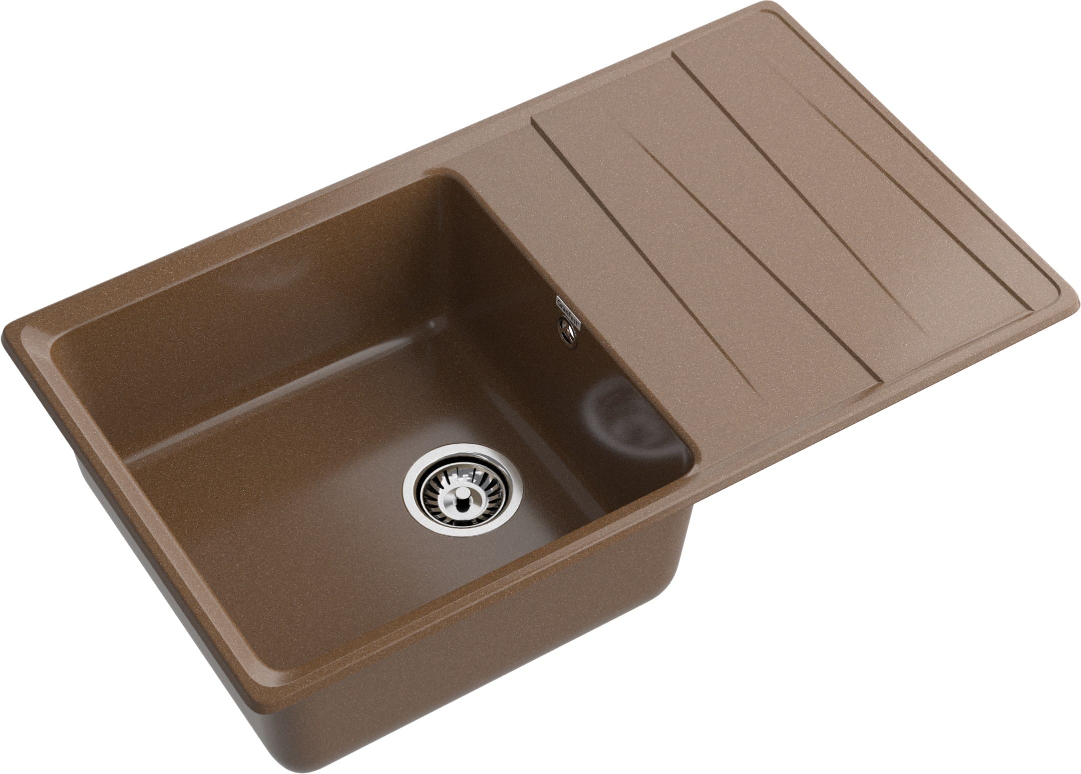 GRANFEST Мойка композит LEVEL , GF-LV-860L, чаша+крыло 860*500, терракот