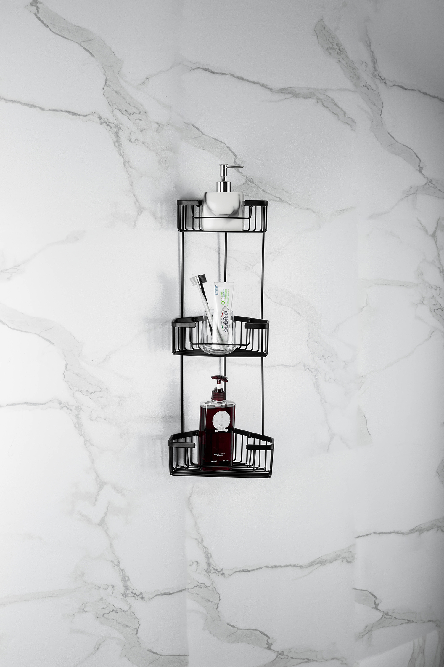 Полка 3-яруса угловая чёрный FRAP F351-26