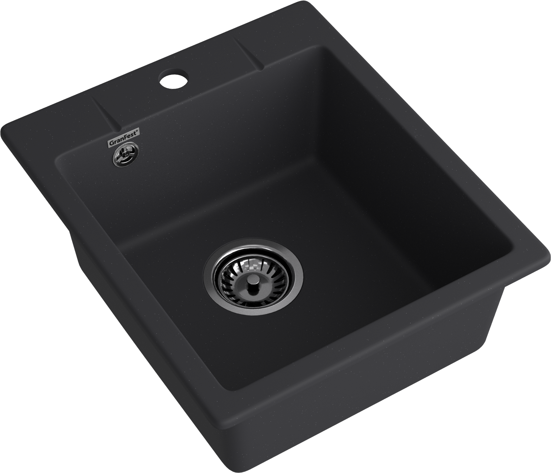 GRANFEST Мойка URBAN 242  1-чаша 420*490мм черный арт.GF-UR-