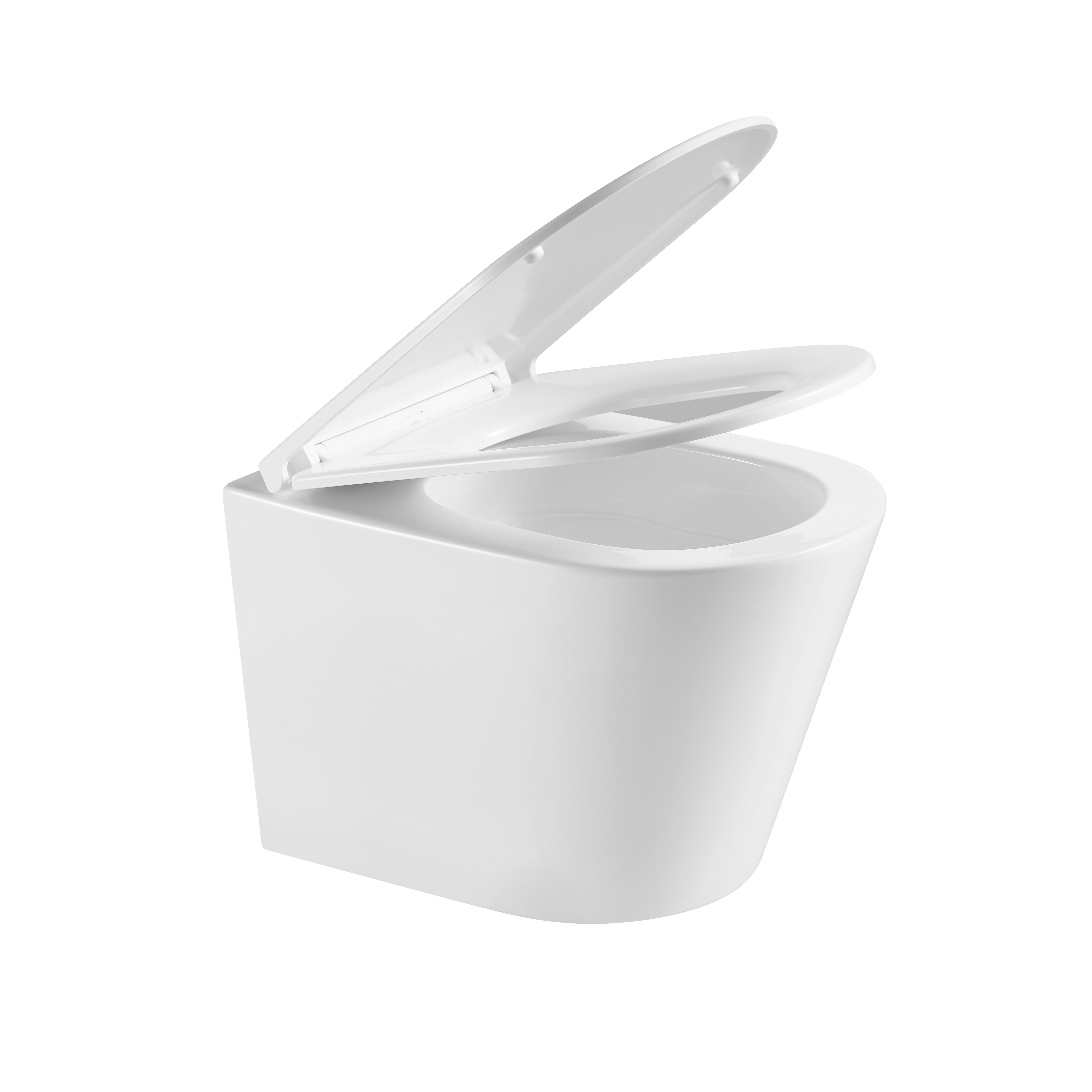 Унитаз подвесной Grossman (515х355х365) безободковый,белый матовый с тонкой крышкой GR-4478MSQ