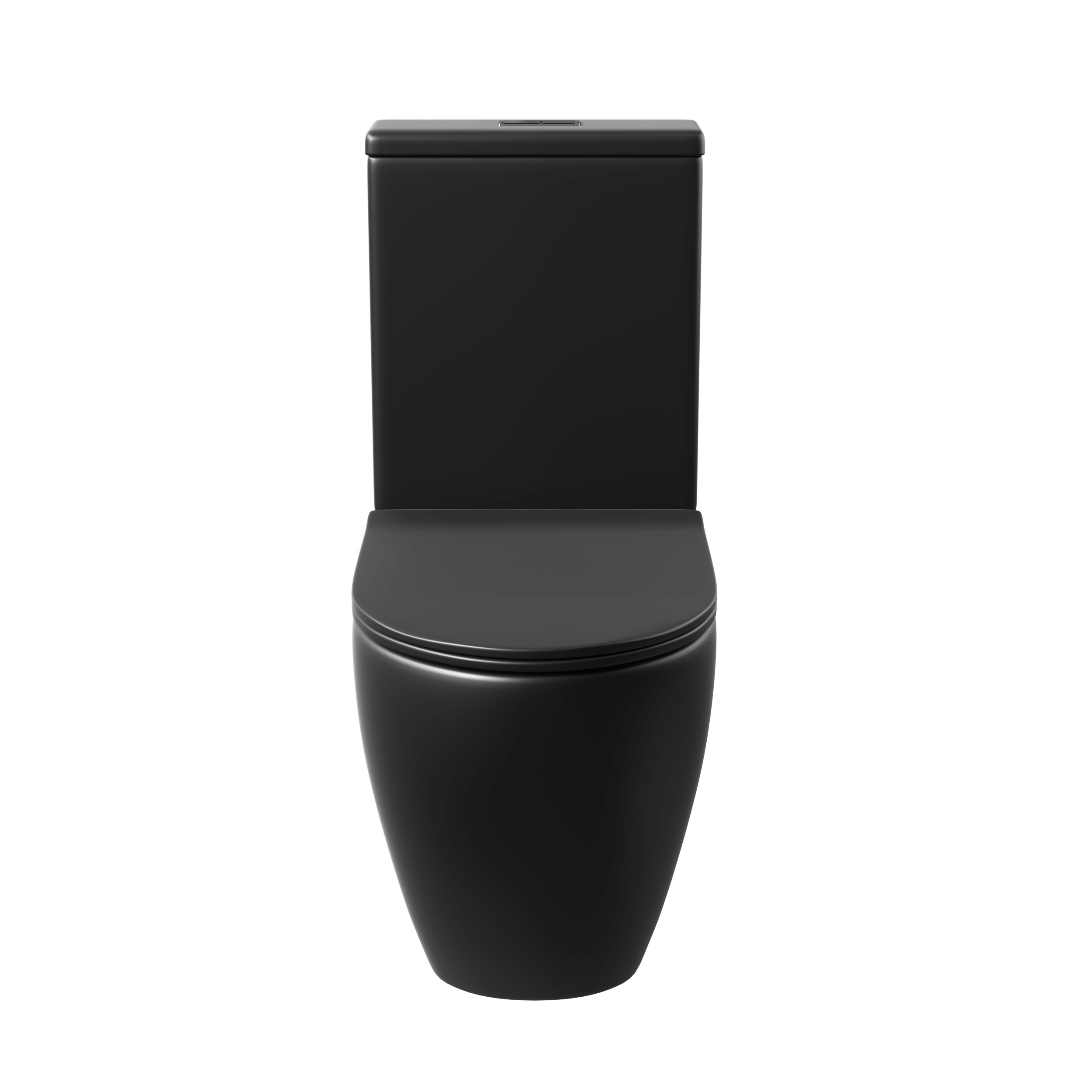 Унитаз напольный Grossman (680х375x810) безободковый,черный матовый с тонкой крышкой,микр GR-4419BMS