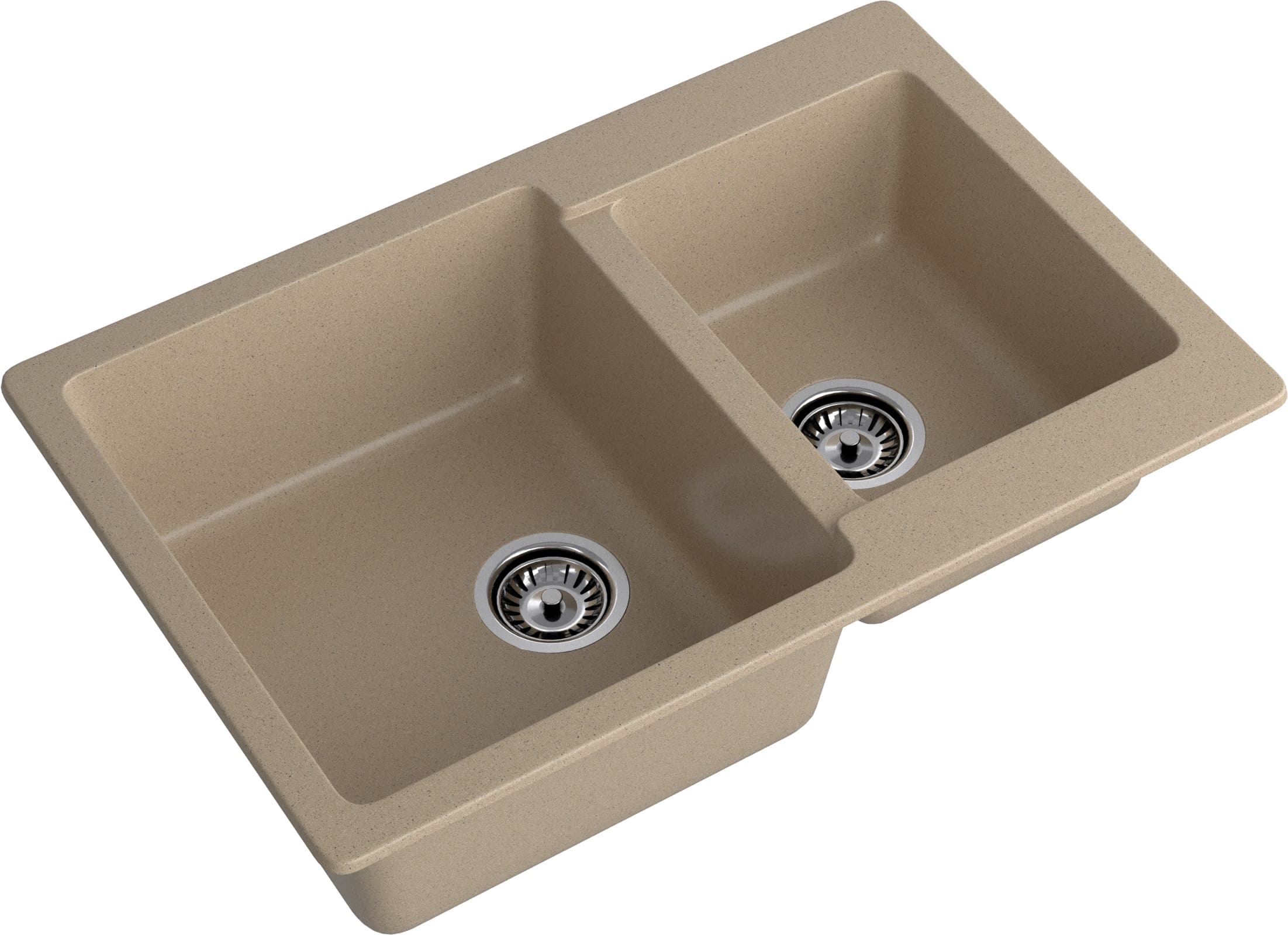 GRANFEST Мойка композит PRACTIK GF-P--780K  2 чаши 780*510 мм  песочный   арт.GF-