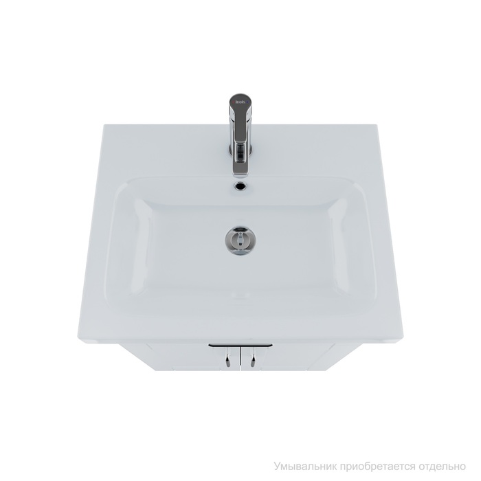 Тумба напольная, 60 см, белая/под дерево, New Sena, IDDIS, NSE60W2i95