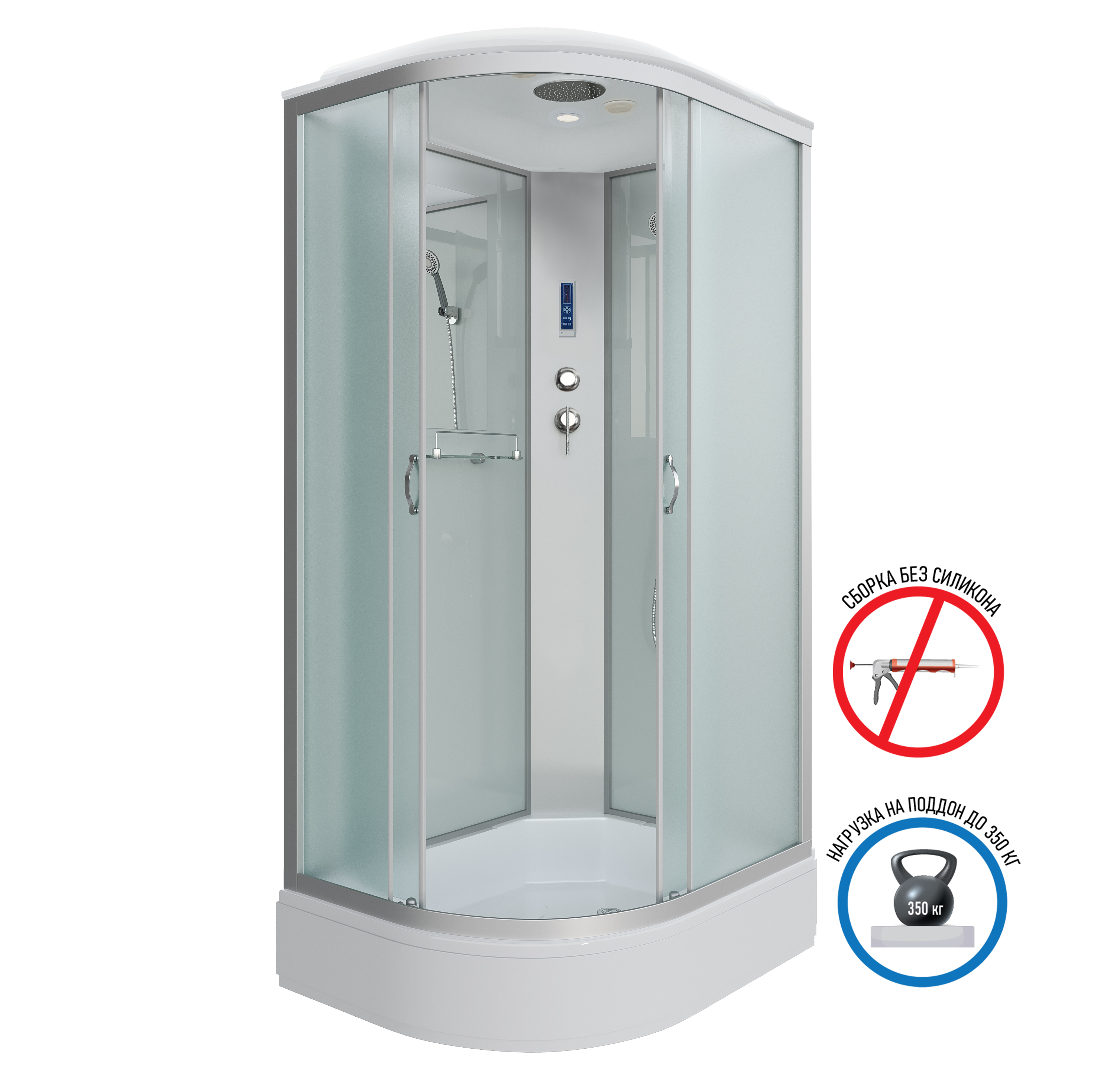 Душевая кабина Niagara Classic NG-33974-14RP (90х70х215) средний поддон(26см),стекло матовое,4 места