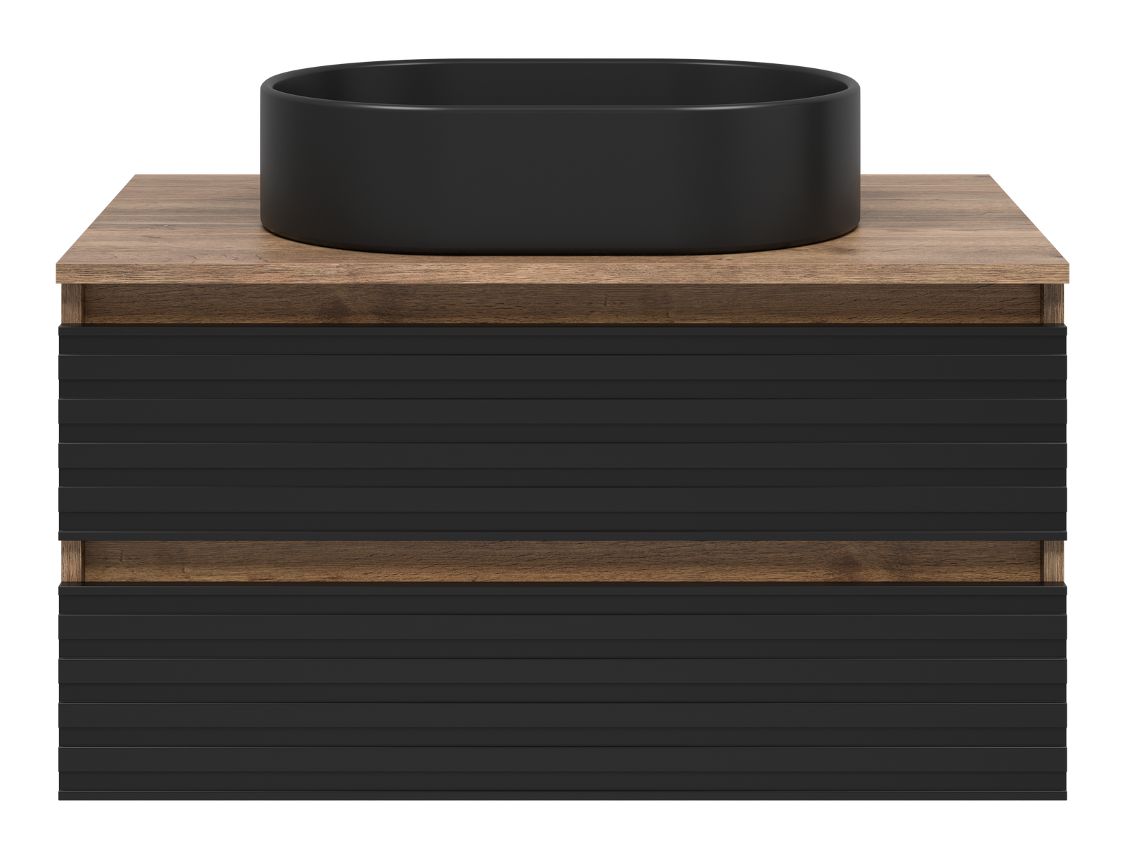 Тумба под раковину Brevita Dakota 80 подвесная (черная)