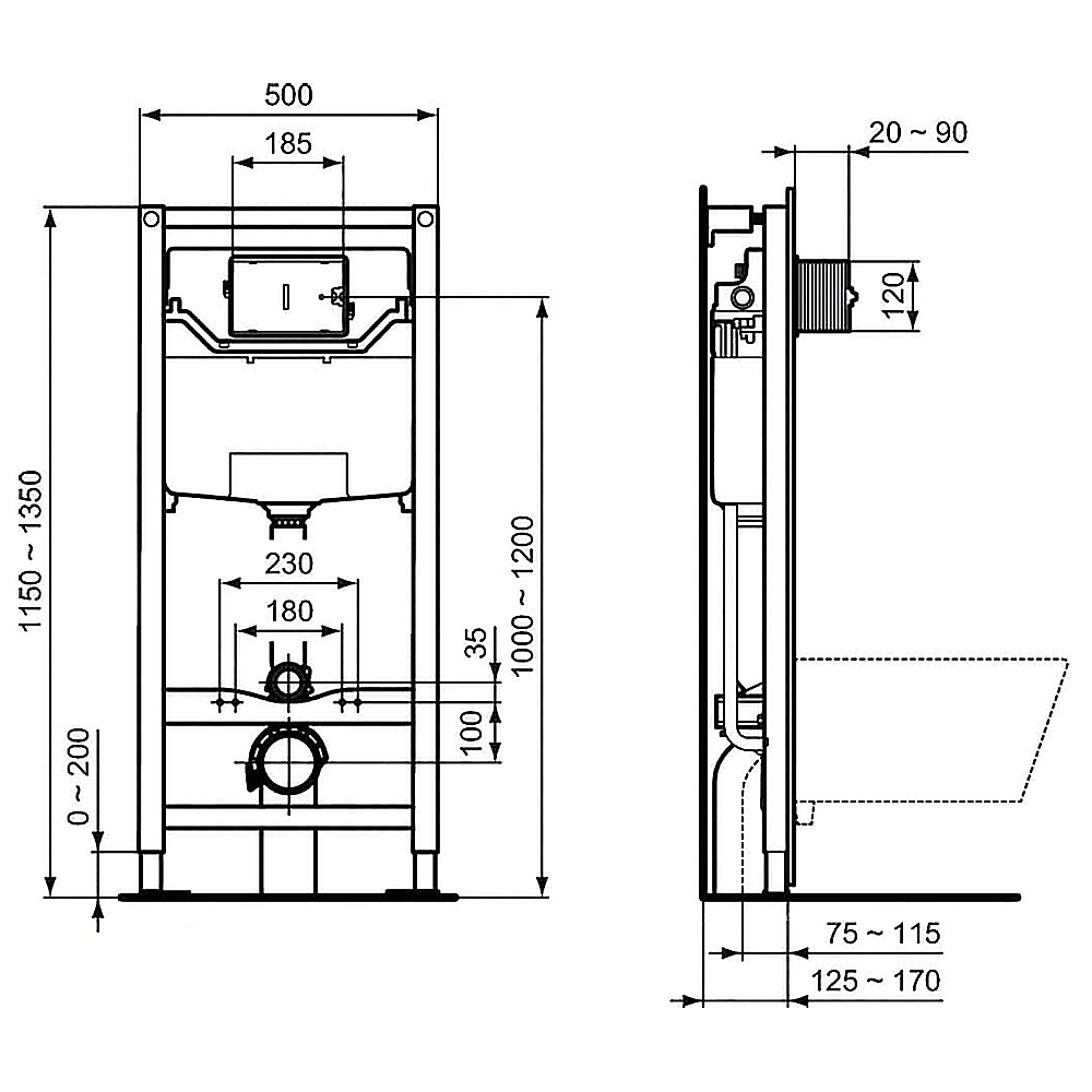 Инсталляция для подвесного унитаза Ideal Standard Prosys (R0204промо)