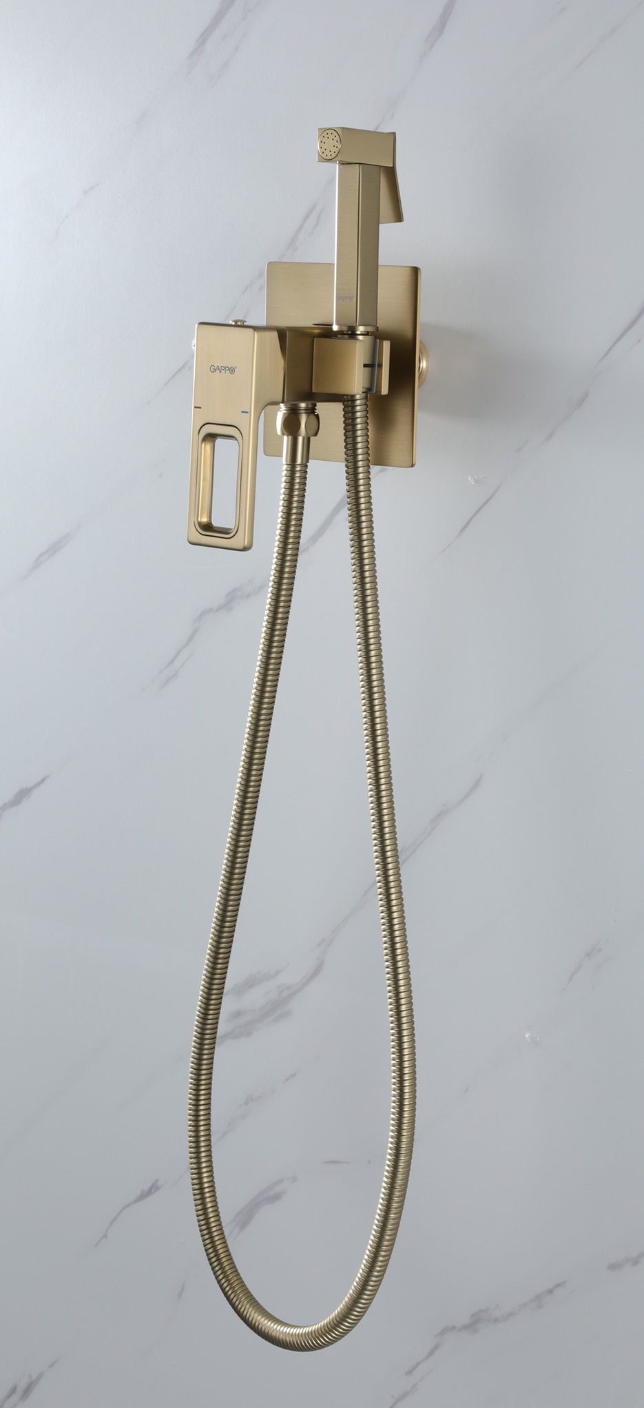 Встраиваемый гигиенический душ сатин золотой GAPPO G7217-3