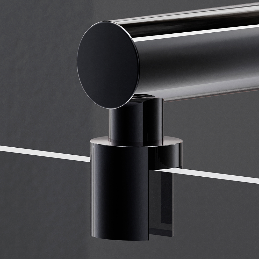 W94UWI-100-F1-MTE X-Joy Душевая перегородка 100x195, стекло прозр. 8 мм + покрытие, фурнитура мат хр 
