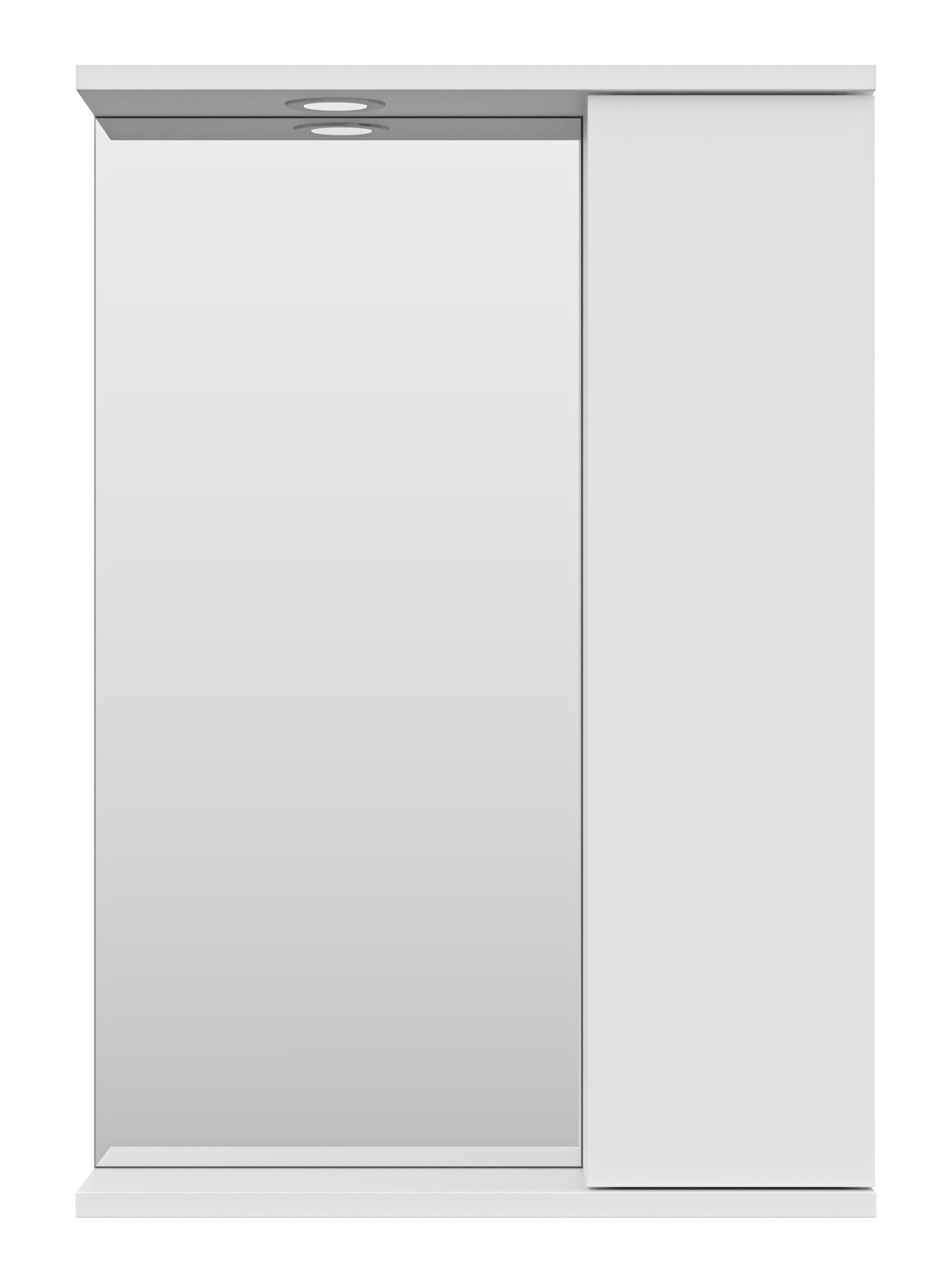 Зеркало-шкаф Лира - 50 с 1 шкаф. правый белая эмаль