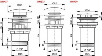 Cлив для умывальника система Ravak CLICK-CLACK X01373 в магазинах СантехГид