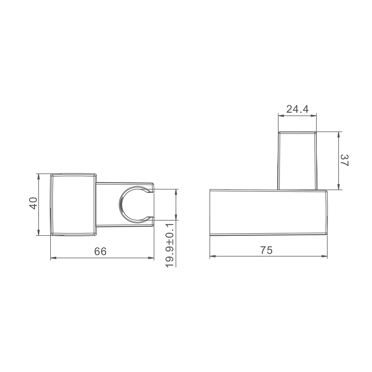 Держатель для душевой лейки Raglo настенный пластик, сатин золотой R470.40.03