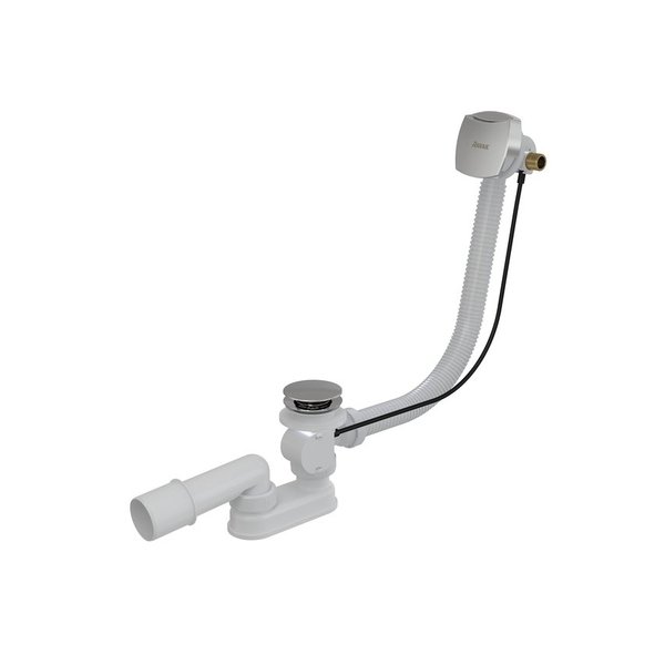 Сточный комплект с заполнением переливом хром (квадратный) 800мм