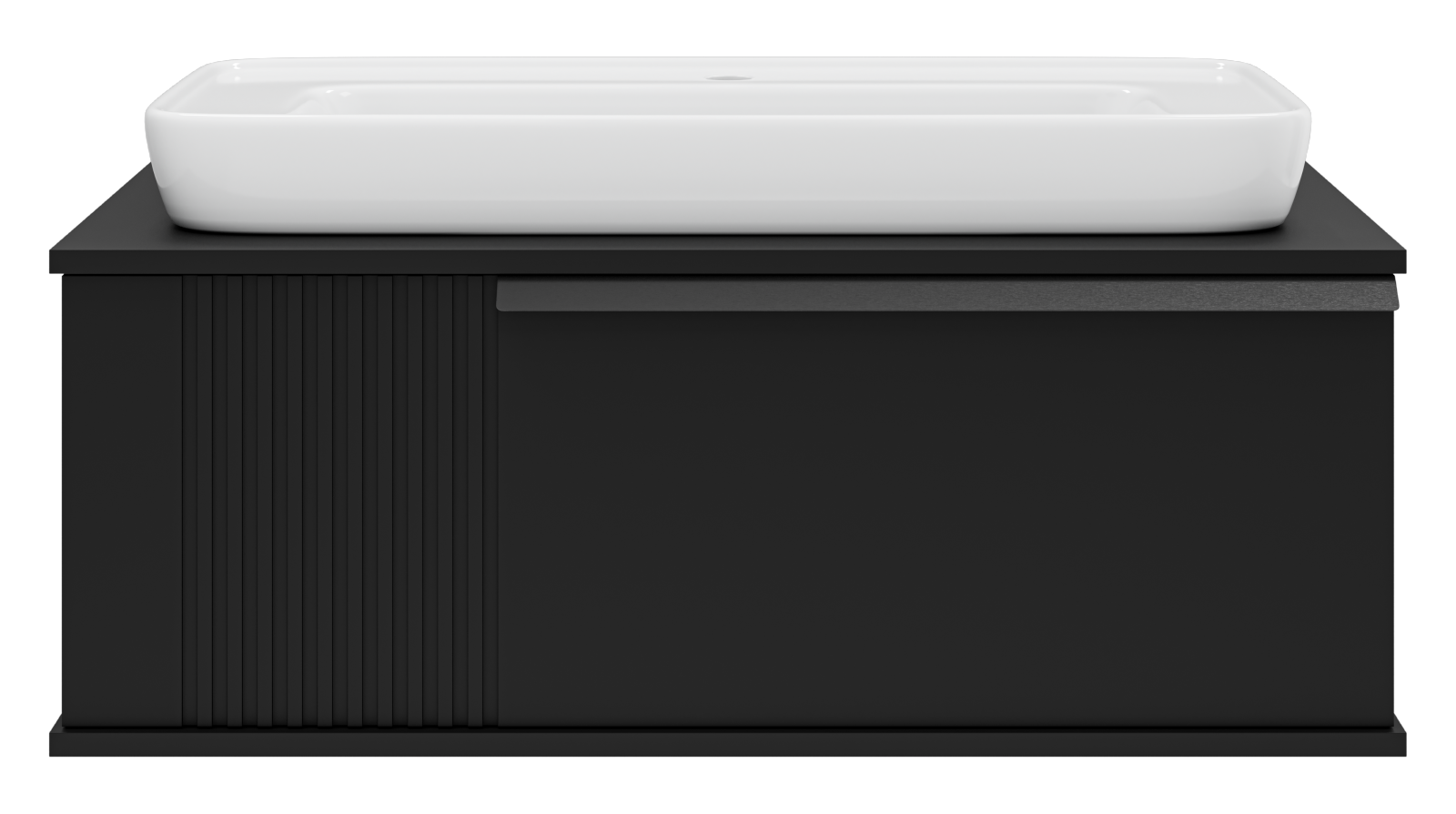 Тумба под раковину Brevita Savoy 90 подвесная (черная)