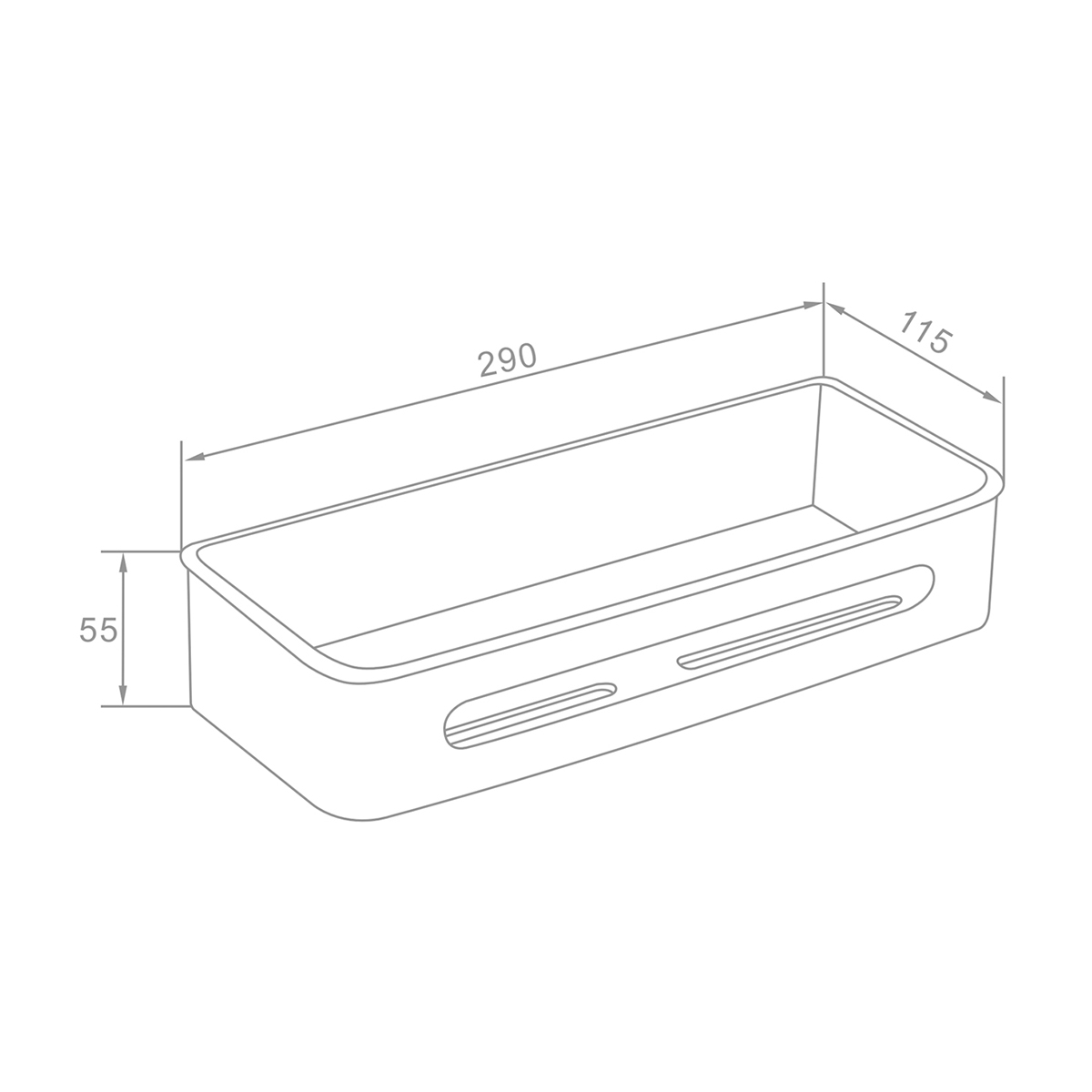 Полка для ванной и душа Raglo R340.02 прямая с крючками,хром