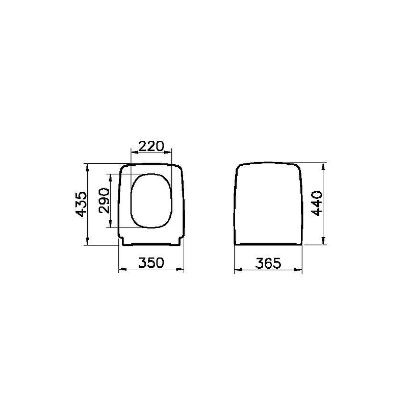 Сиденье Metropole дюропласт, микролифт, съемные петли VitrA 90-003-009