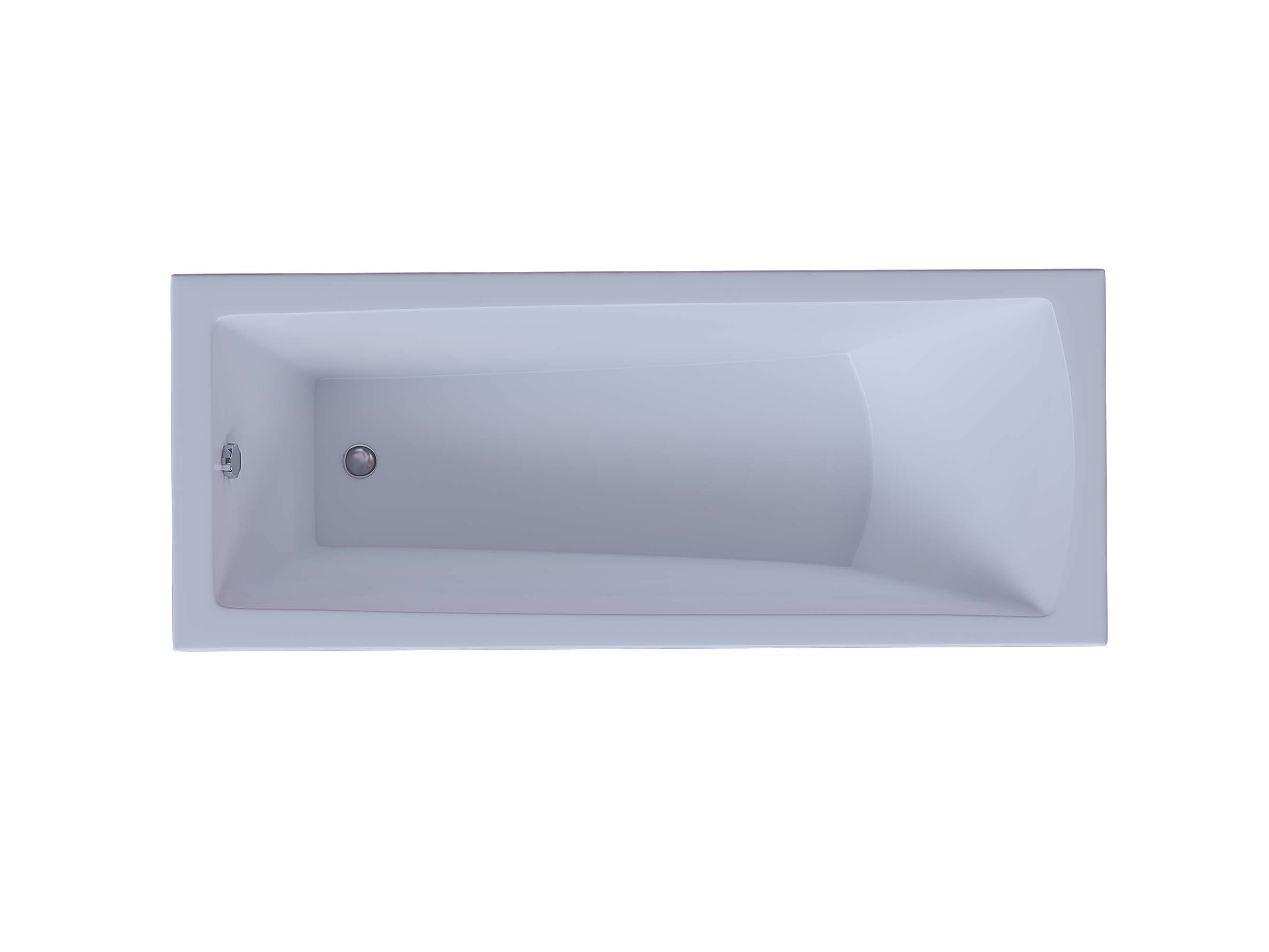 Акриловая ванна Aquatek Либра New 160x70 прямоугольная, слив слева, с каркасом и экраном, без гидромассажа