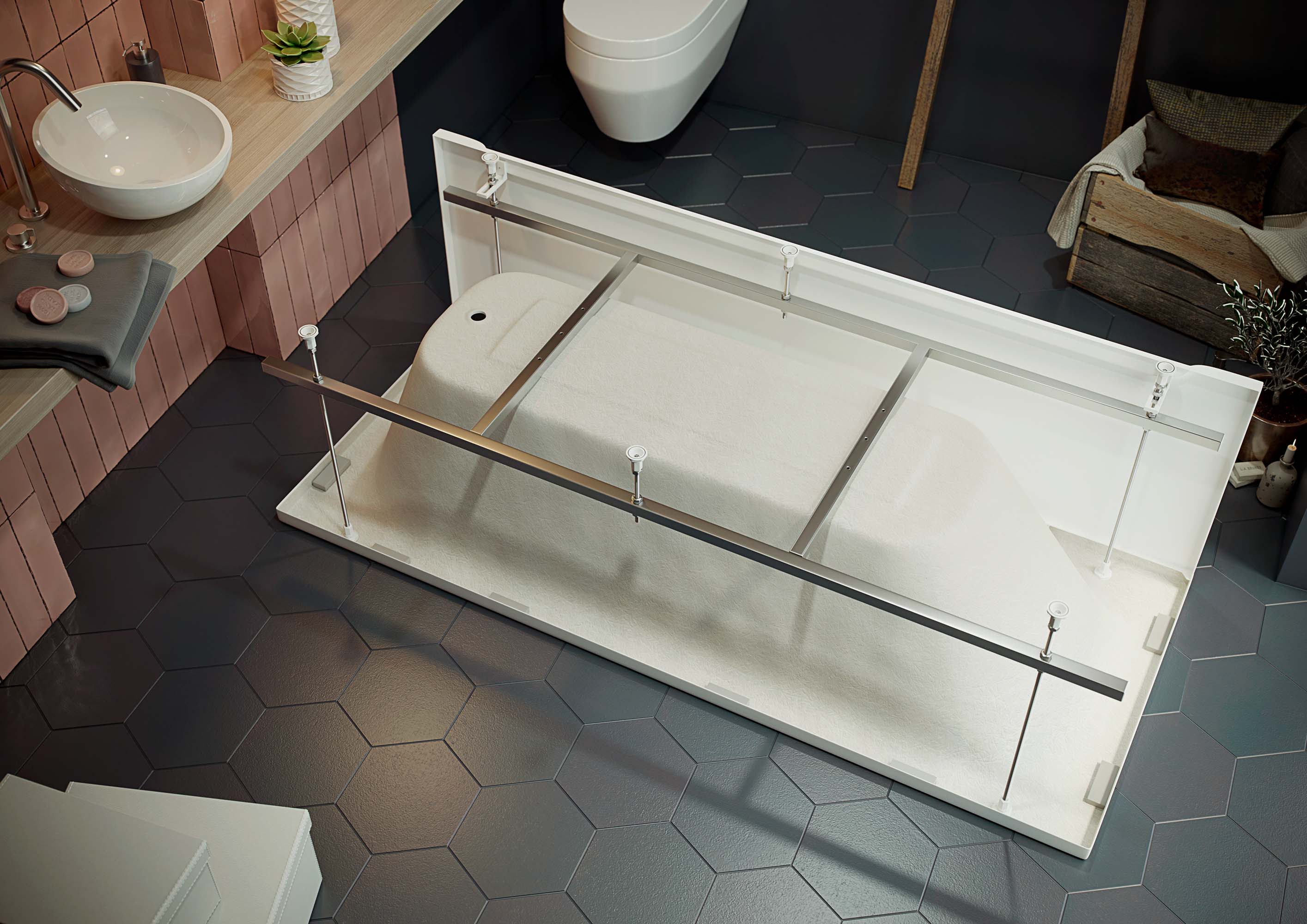 Сборный каркас к ванне Лугано 170/Либерти 170 (шпильки)