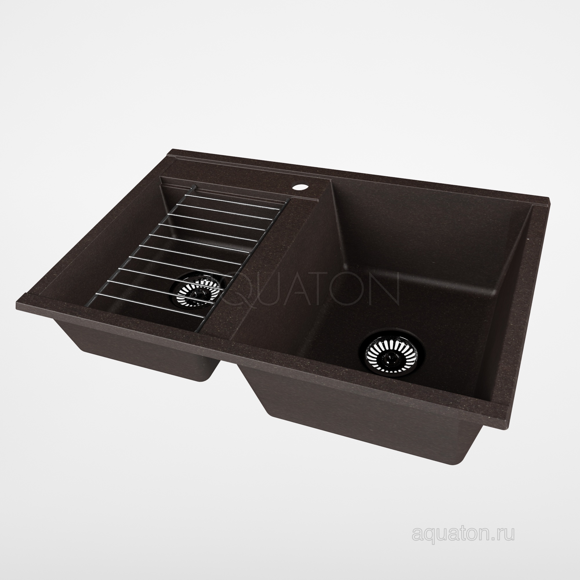 Мойка кухонная Aquaton Делия 78 DBL кофе