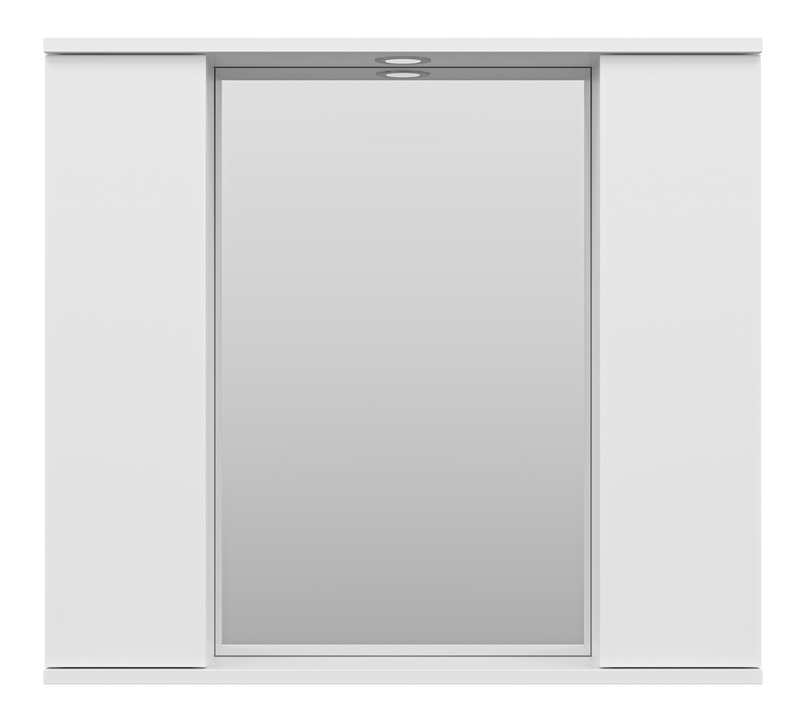 Зеркало-шкаф Лира - 80 с 2 шкаф. белая эмаль