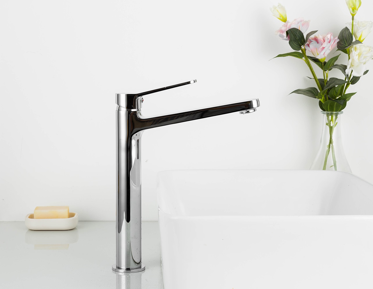 Смеситель для раковины высокий хром FRAP F1061-2