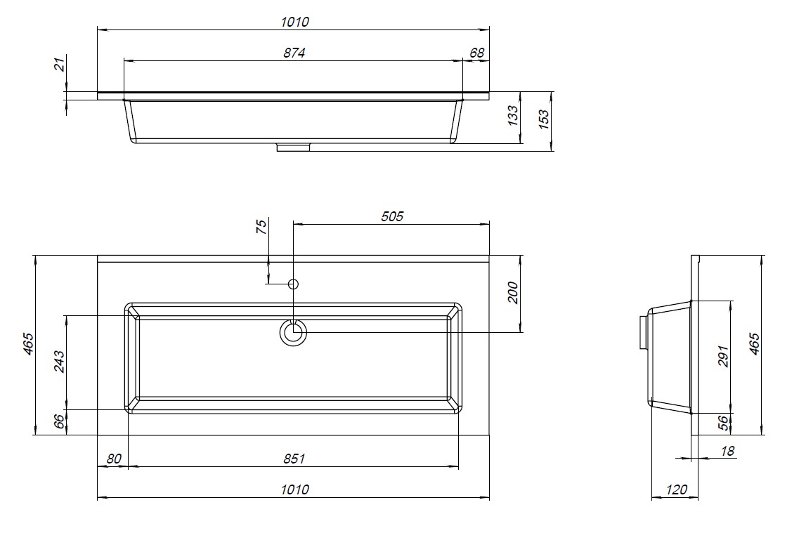 Раковина Aquanet Текла 100 в магазинах СантехГид