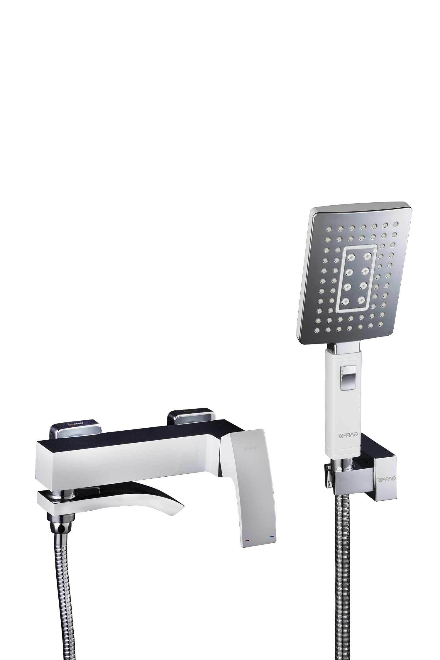 Смеситель для ванны белый GAPPO G3207-8