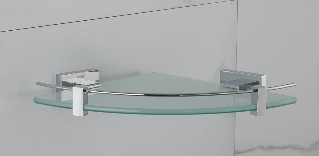 Полка стеклянная угловная GAPPO G0721-1