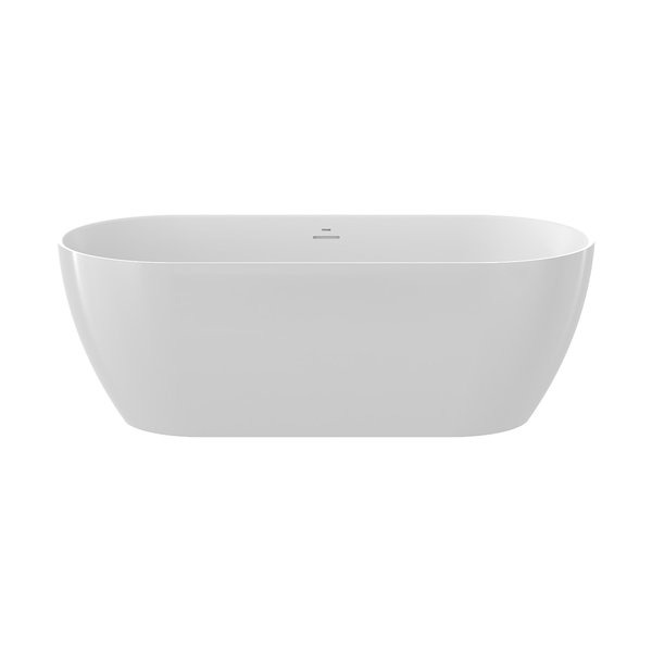 Ванна FREEDOM O TEC отдельностоящая 1700 х 770 БЕЛАЯ (слив-перелив - ХРОМ)