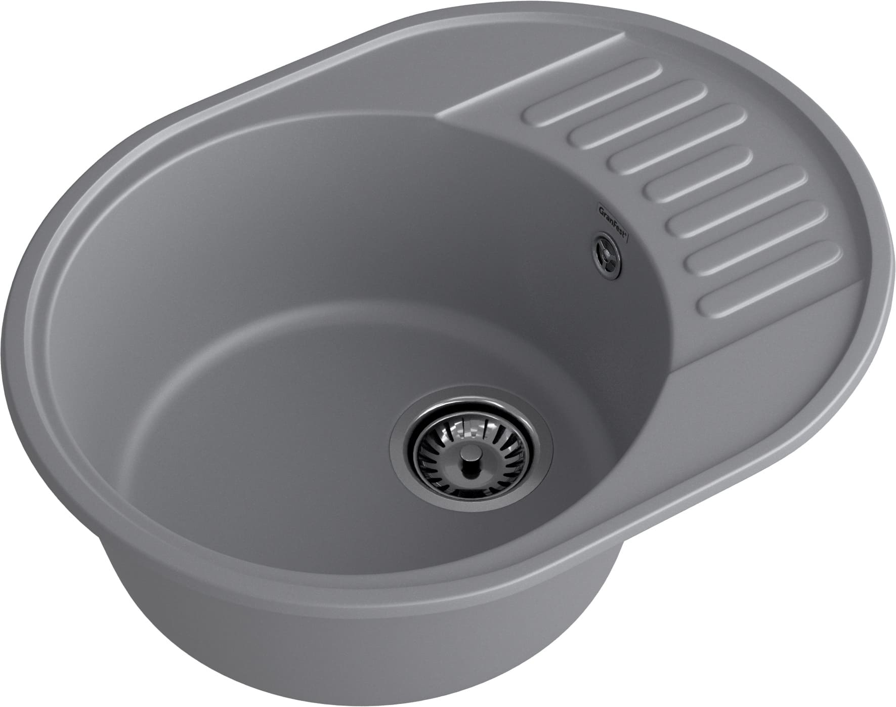 GranFest QUARZ (ECO-58) Мойка чаша+кр 620*480 (темно-серый)