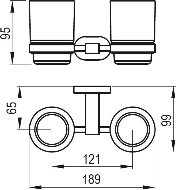 Держатель с двумя стаканами (стекло) Ravak CR 220.00, X07P189