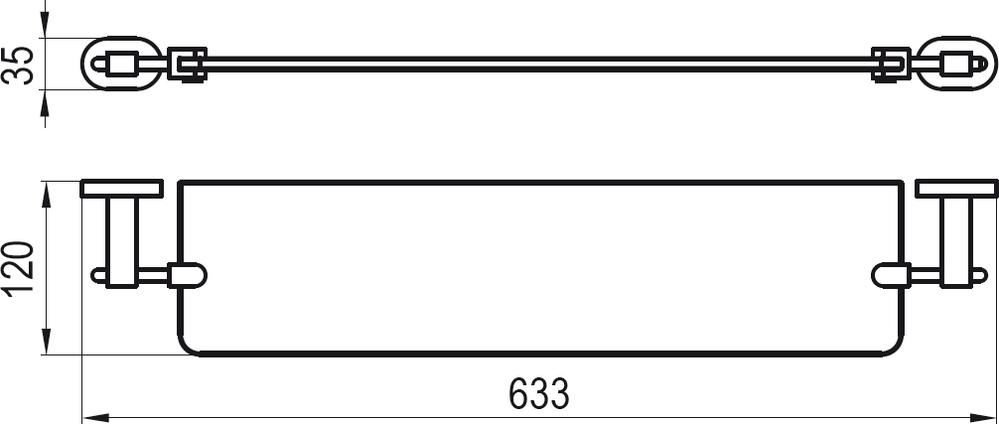 Полка стеклянная Ravak , 64 см CR 500.00, X07P195