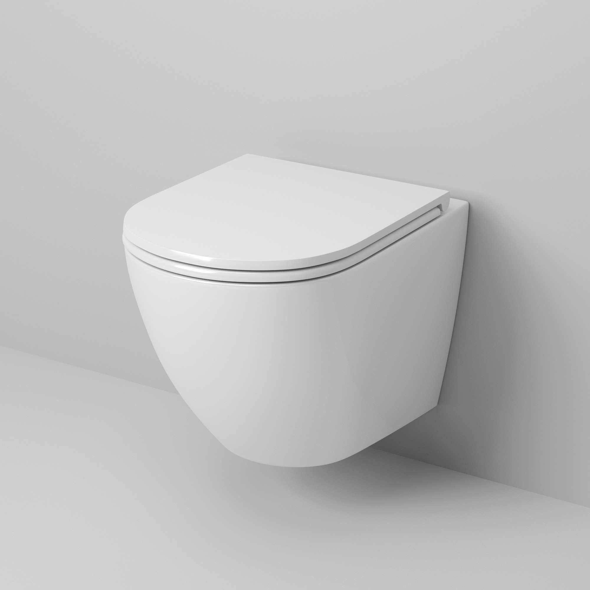 Унитаз подвесной Grossman (490х360х350) безободковый,белый с тонкой крышкой,микролифт GR-4455S