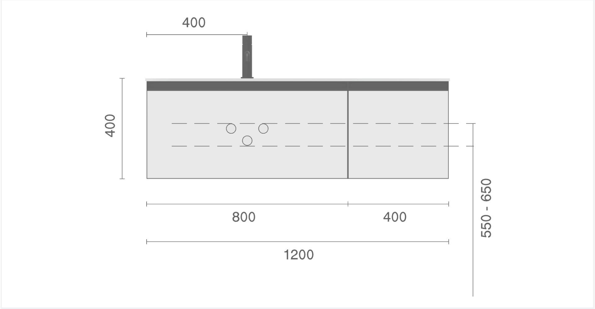 Тумба LUNA FUGA профиль ANTHRACITE