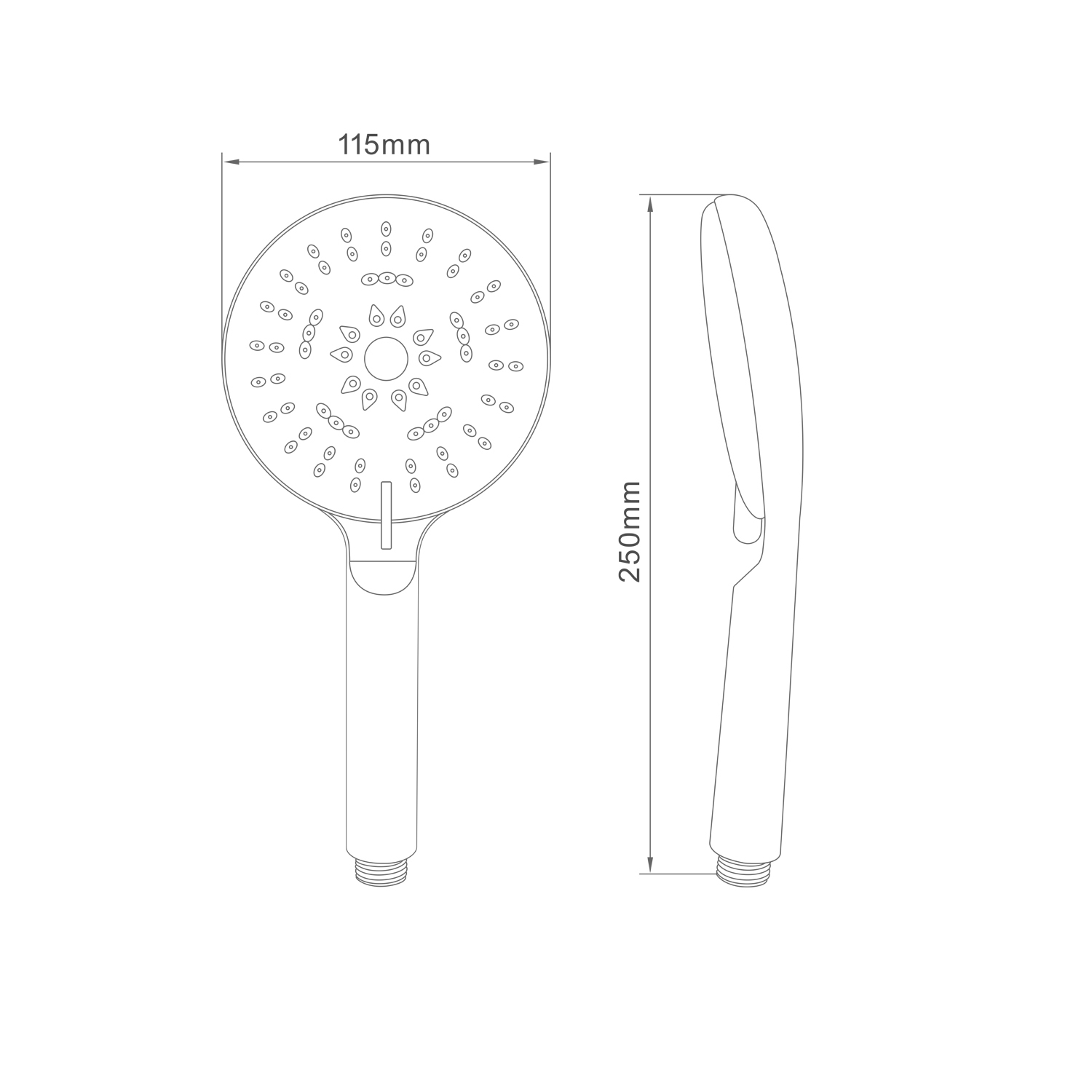 Лейка для душа Splenka S450.07 5-ти режимная пластик/силикон, хром